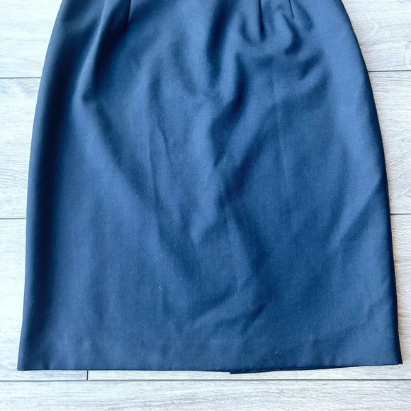 Vintage Bellessa  Pure Wool Navy Pencil Skirt - Picture 3 of 13